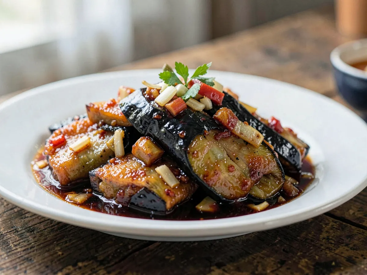 Berenjenas Yuxiang (berenjenas con aroma de pescado)