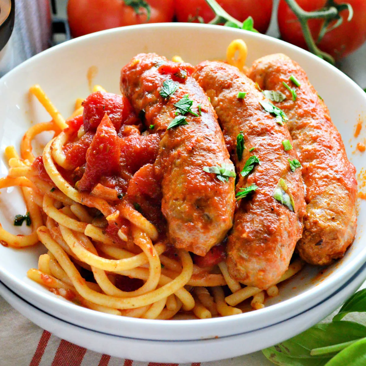 Simple Sausage Spaghetti