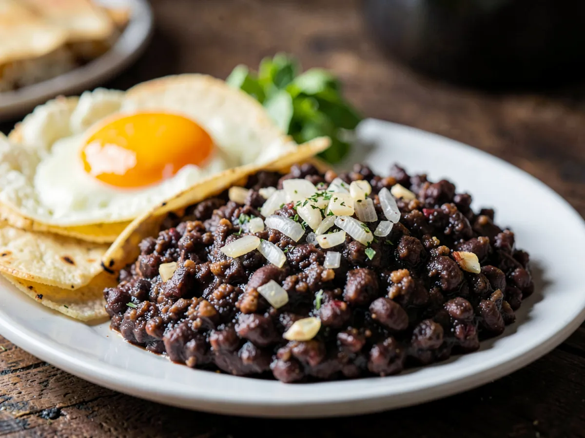 Frijoles negros refritos