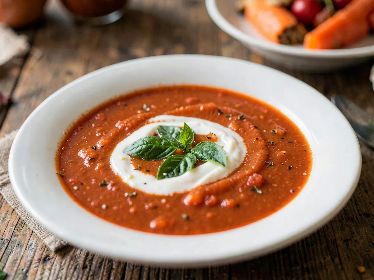 Rustic Tomato Basil Soup