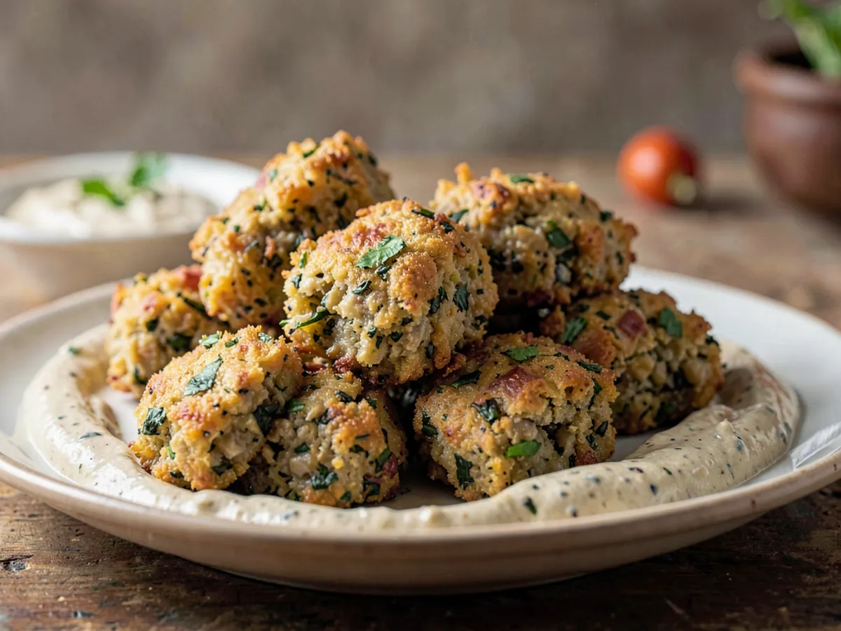 Bocaditos de falafel en freidora de aire