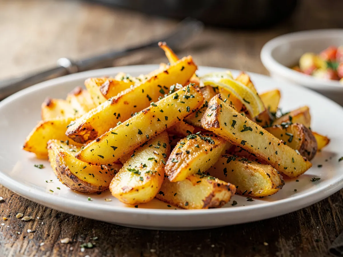 Air Fryer Greek Lemon Potatoes