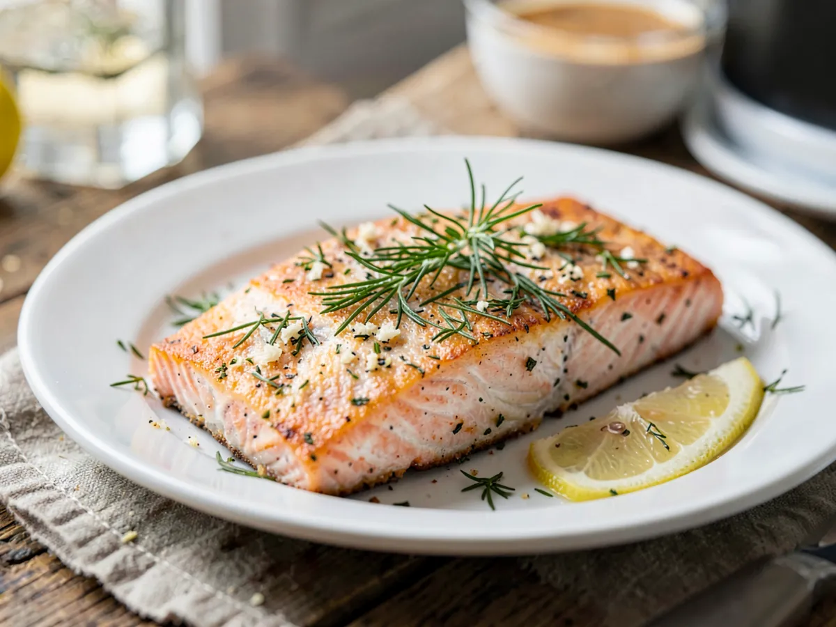 Air Fryer Lemon Garlic Salmon