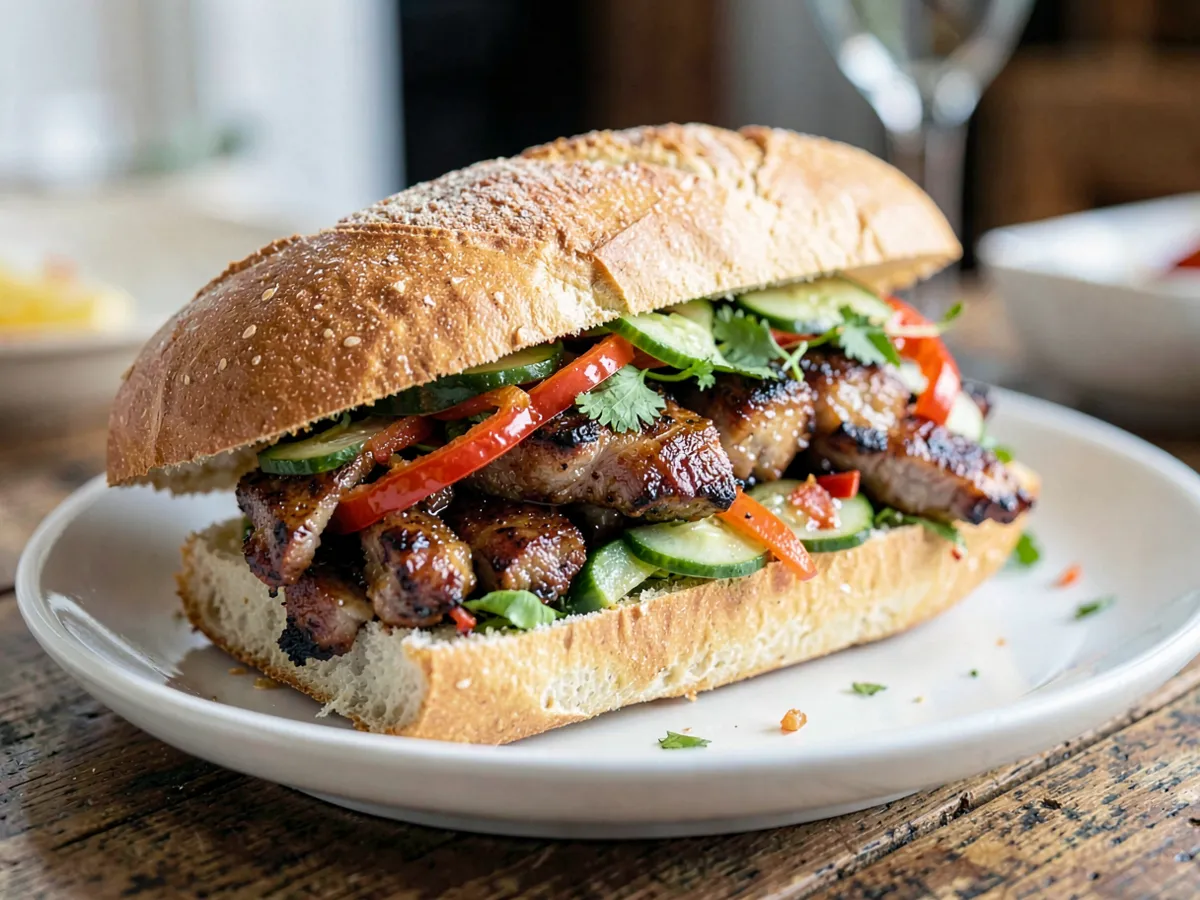 Banh Mi Thit Nuong (Grilled Pork Banh Mi)