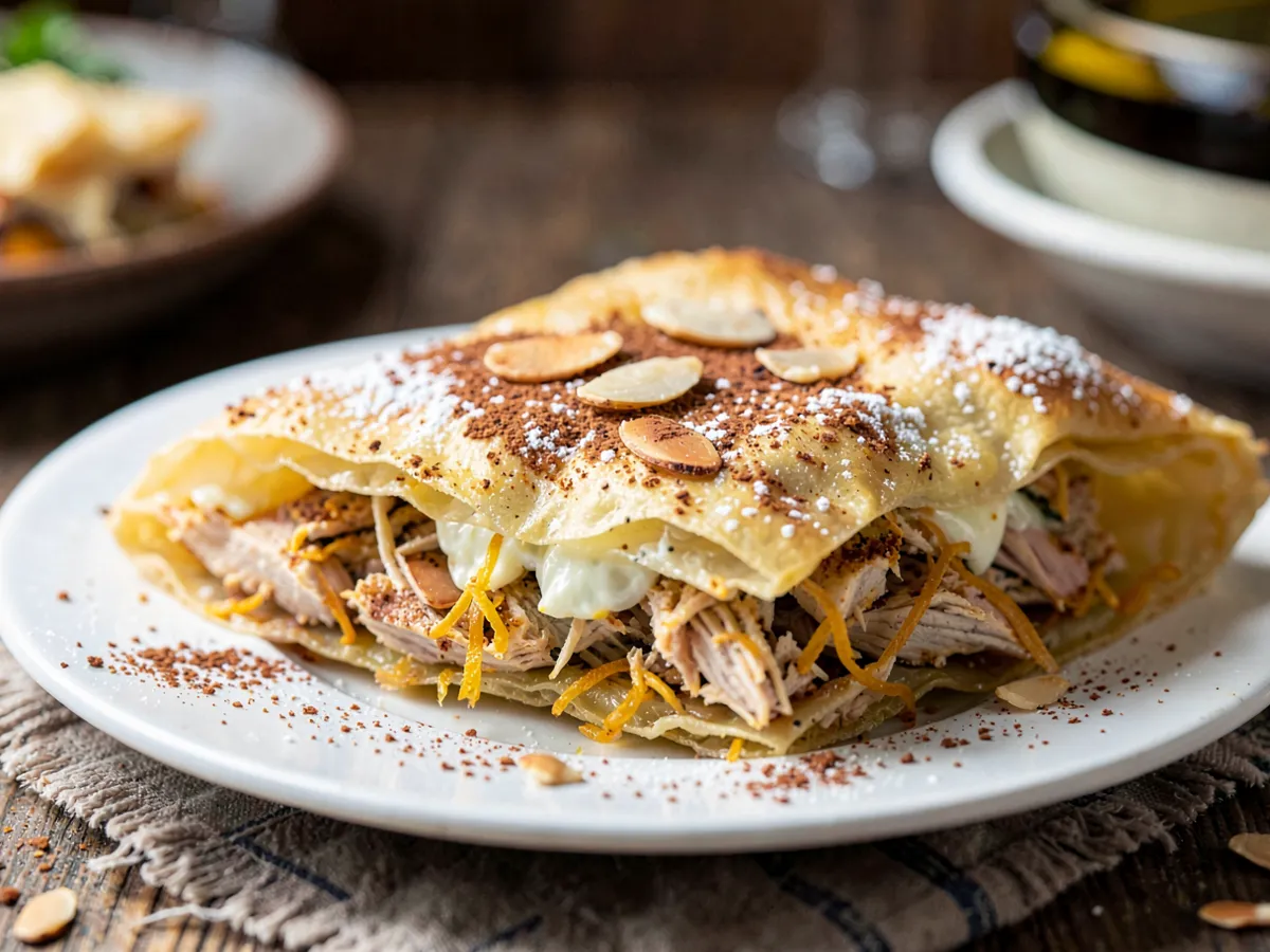 B'stilla marroquí (pastela de pollo)
