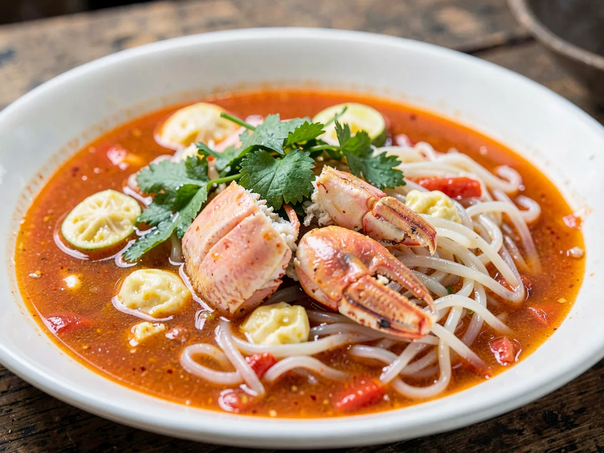 Bun Rieu Cua (Crab and Tomato Noodle Soup)