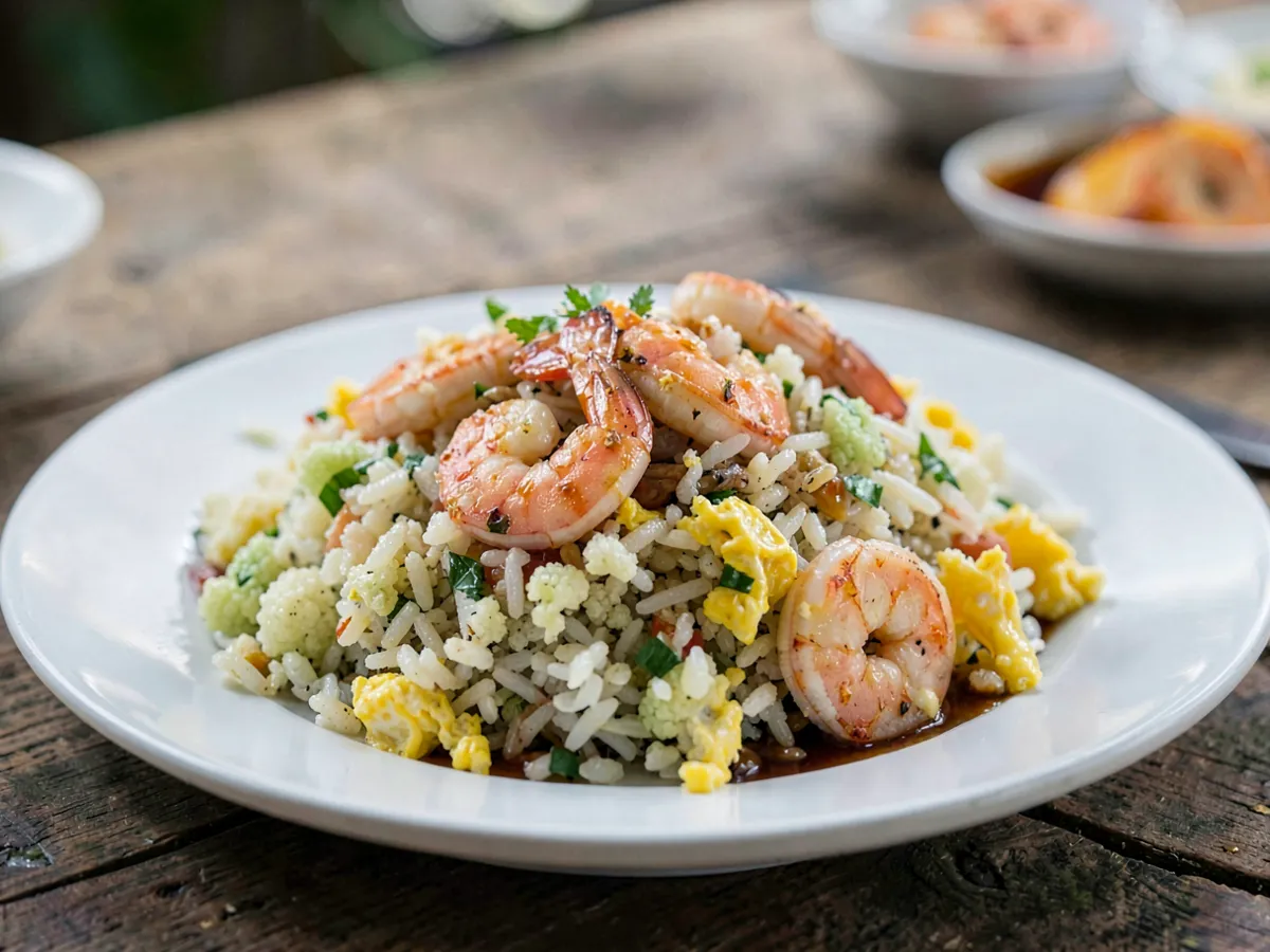 Cauliflower Fried Rice with Shrimp