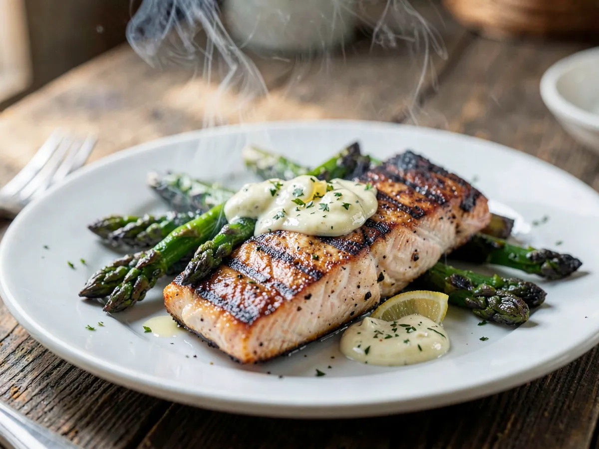 Grilled Salmon with Asparagus