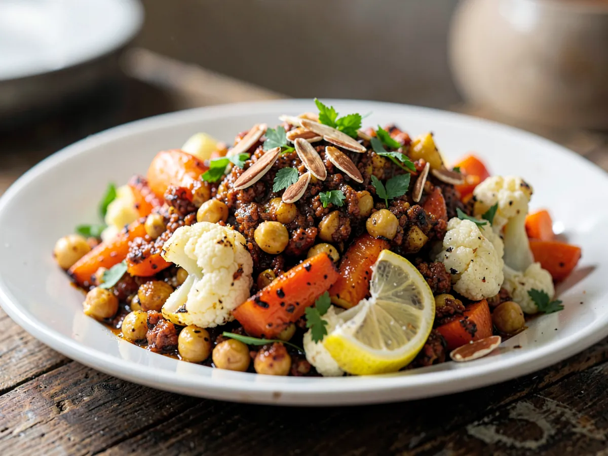 Verduras asadas con harissa