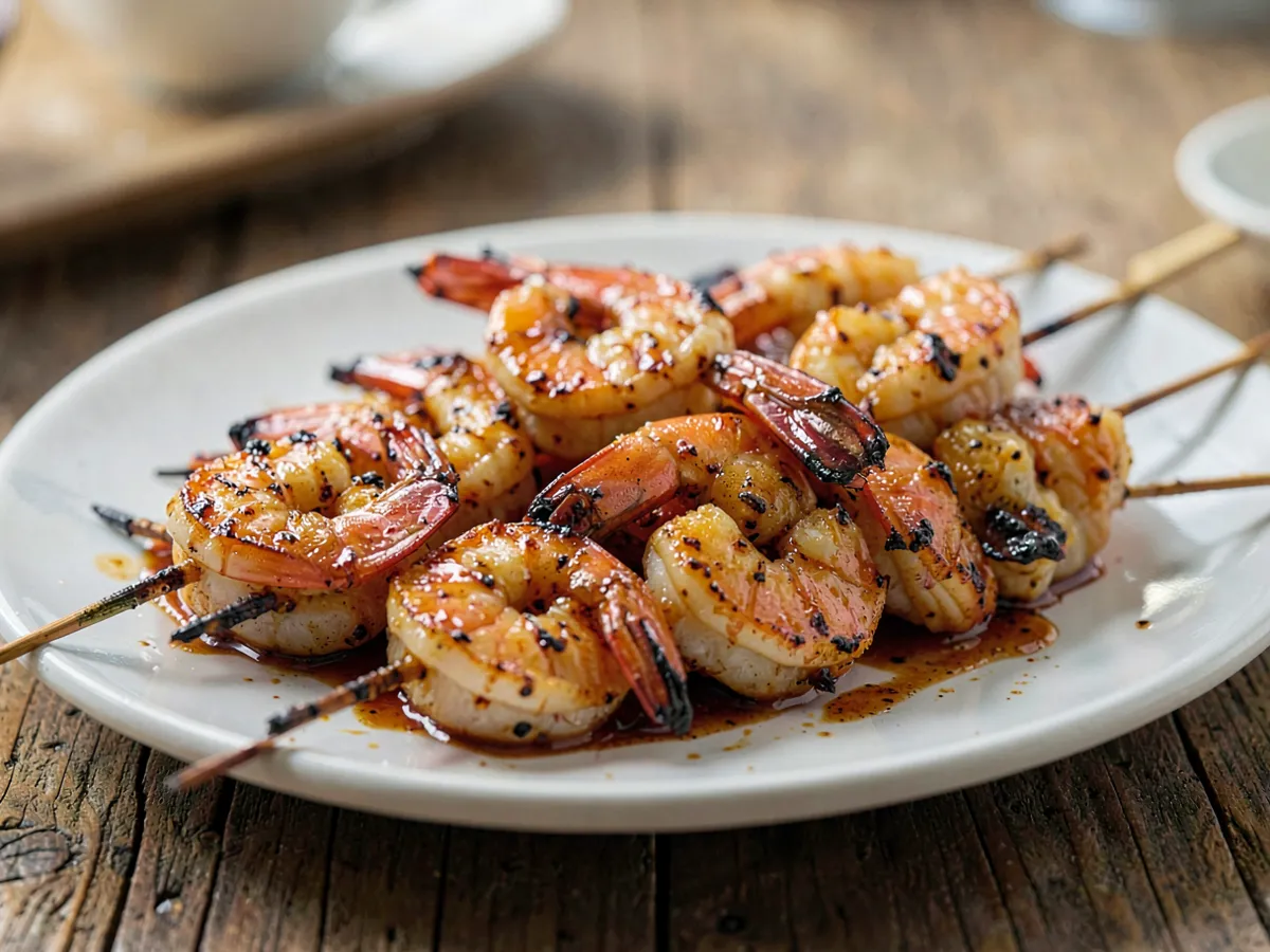 Korean Grilled Shrimp Skewers