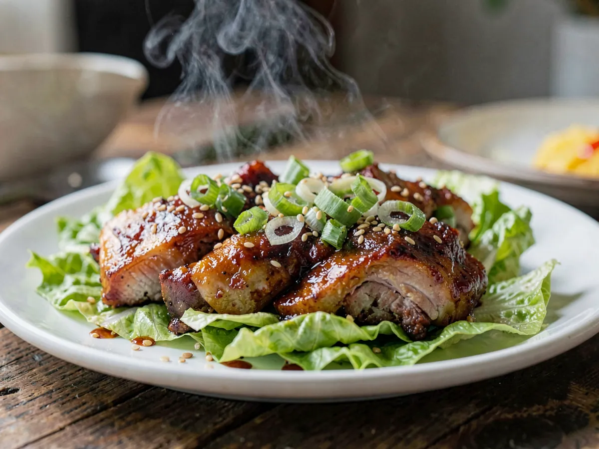 Korean Pork Belly Lettuce Wraps