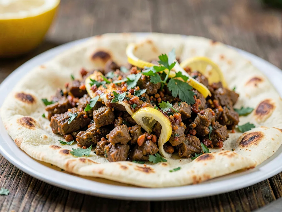 Lahmacun (Turkish Meat Flatbread)