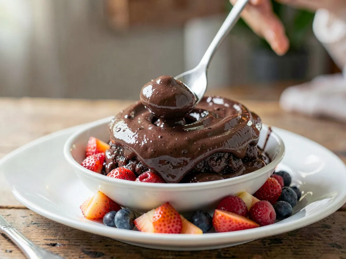 Microwave Dark Chocolate Fondue