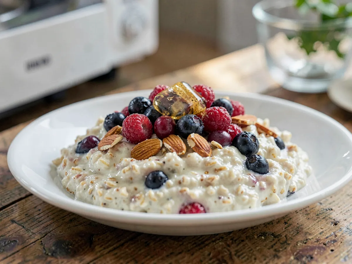 Microwave Quick Oatmeal with Berries