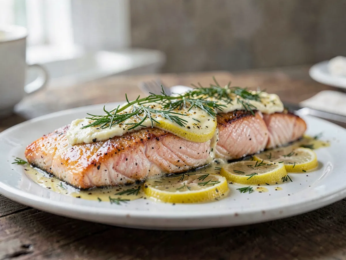 Nordic Baked Salmon with Dill Butter