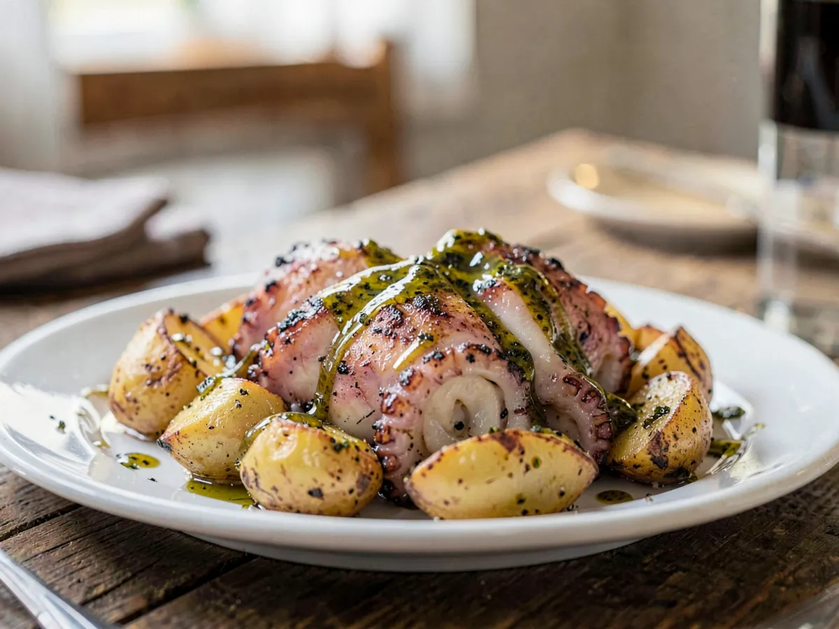 Polvo à Lagareiro (pulpo al horno portugués)