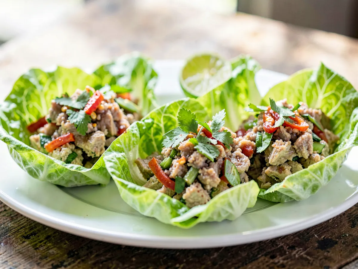 Thai Larb Lettuce Cups