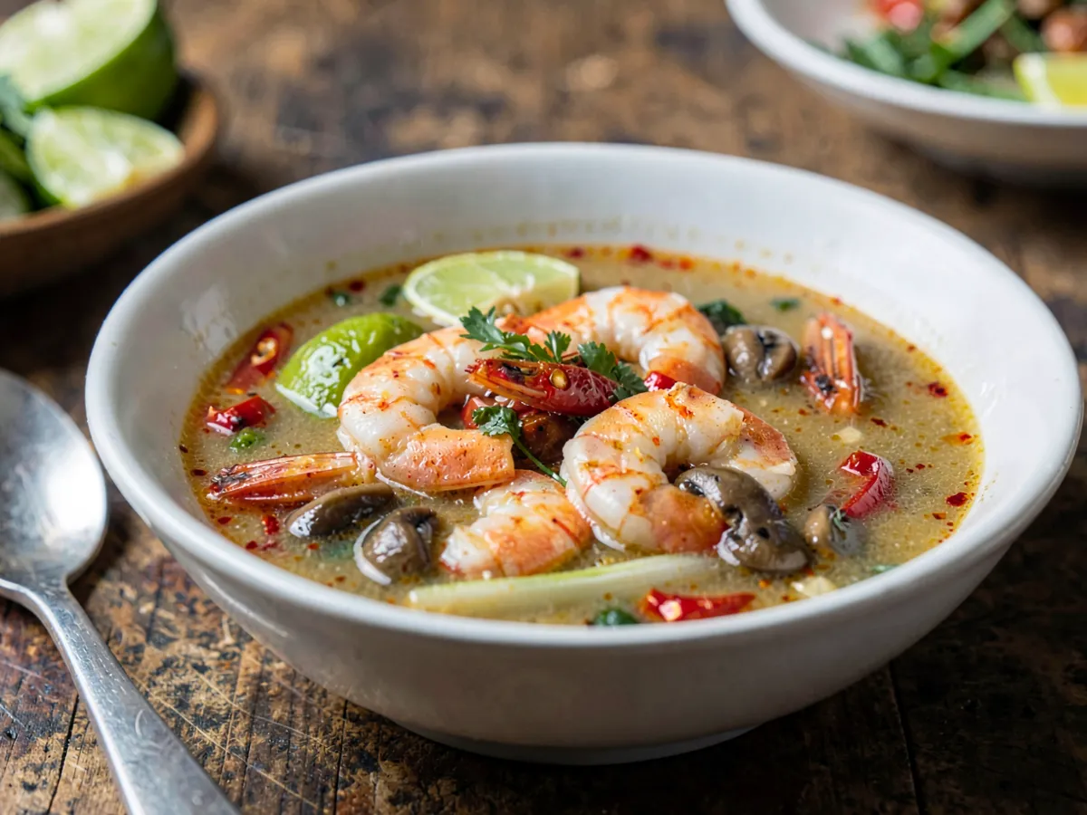 Tom Yum Goong (Hot and Sour Shrimp Soup)