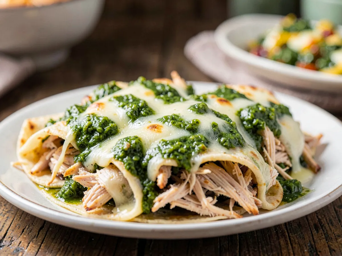 Enchiladas verdes de pollo