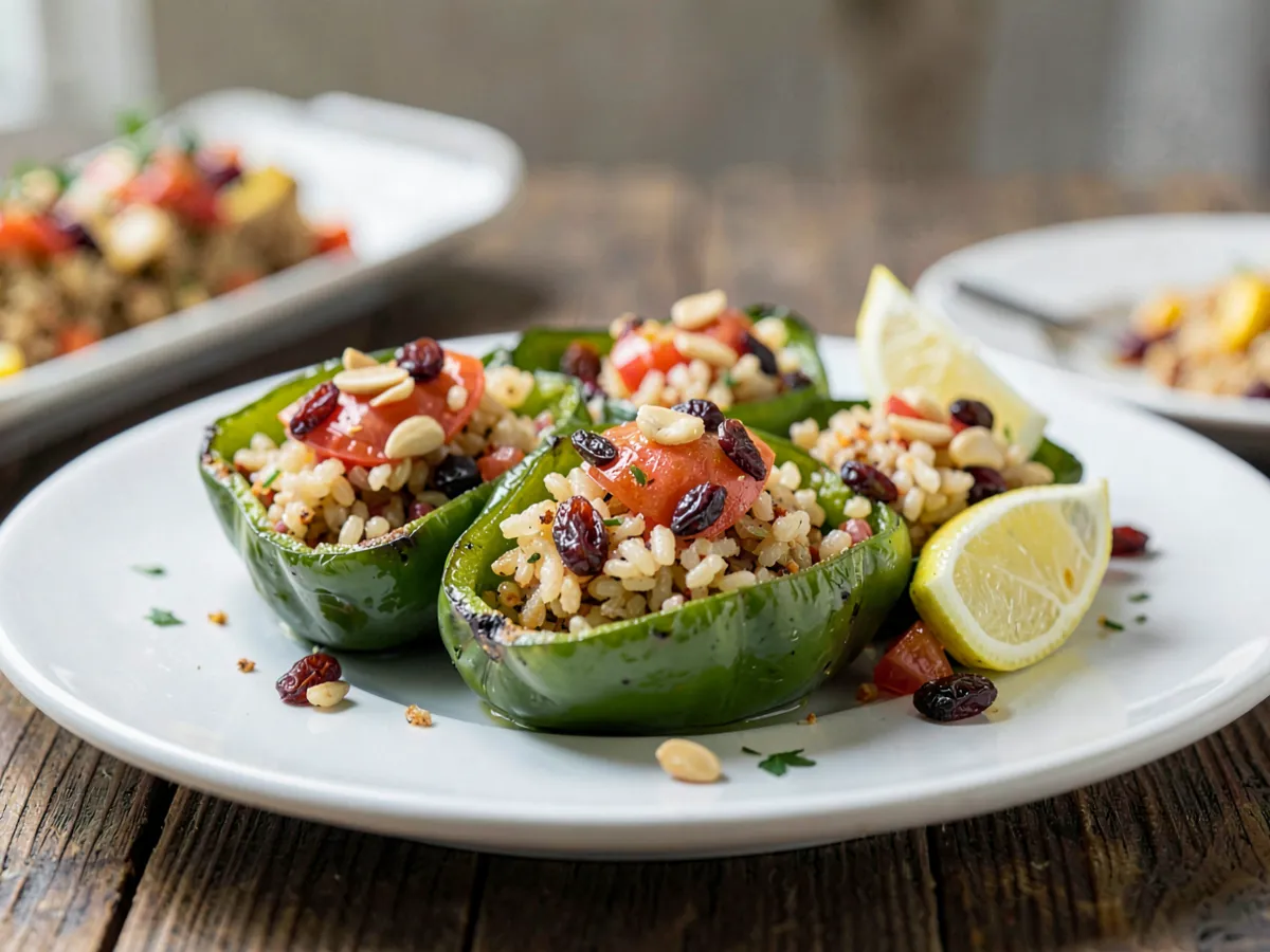 Vegan Turkish Stuffed Peppers