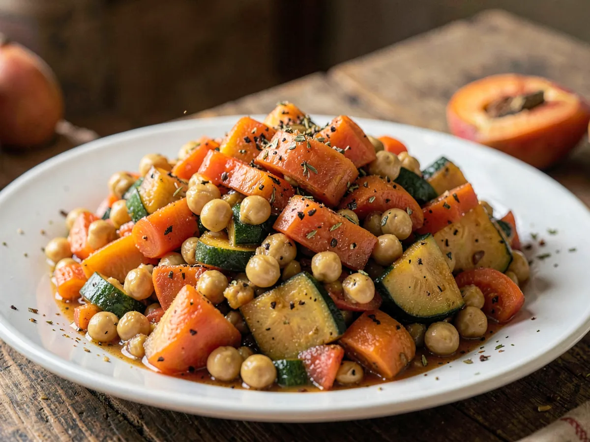 Tajín de verduras y garbanzos