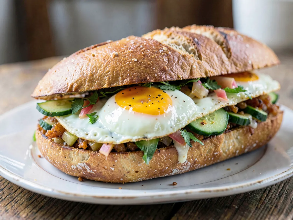 Banh Mi Op La (Fried Egg Banh Mi)