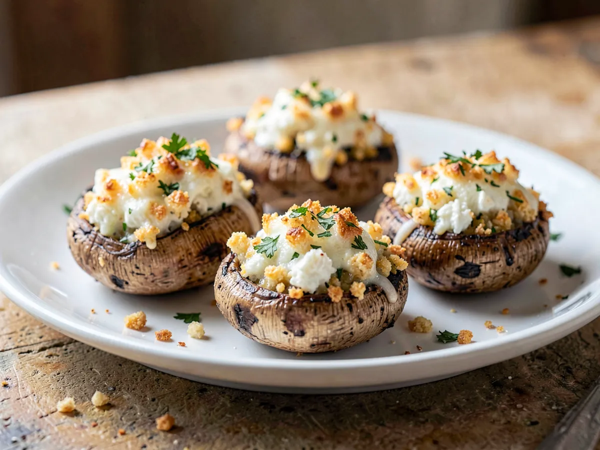 Greek Stuffed Mushrooms