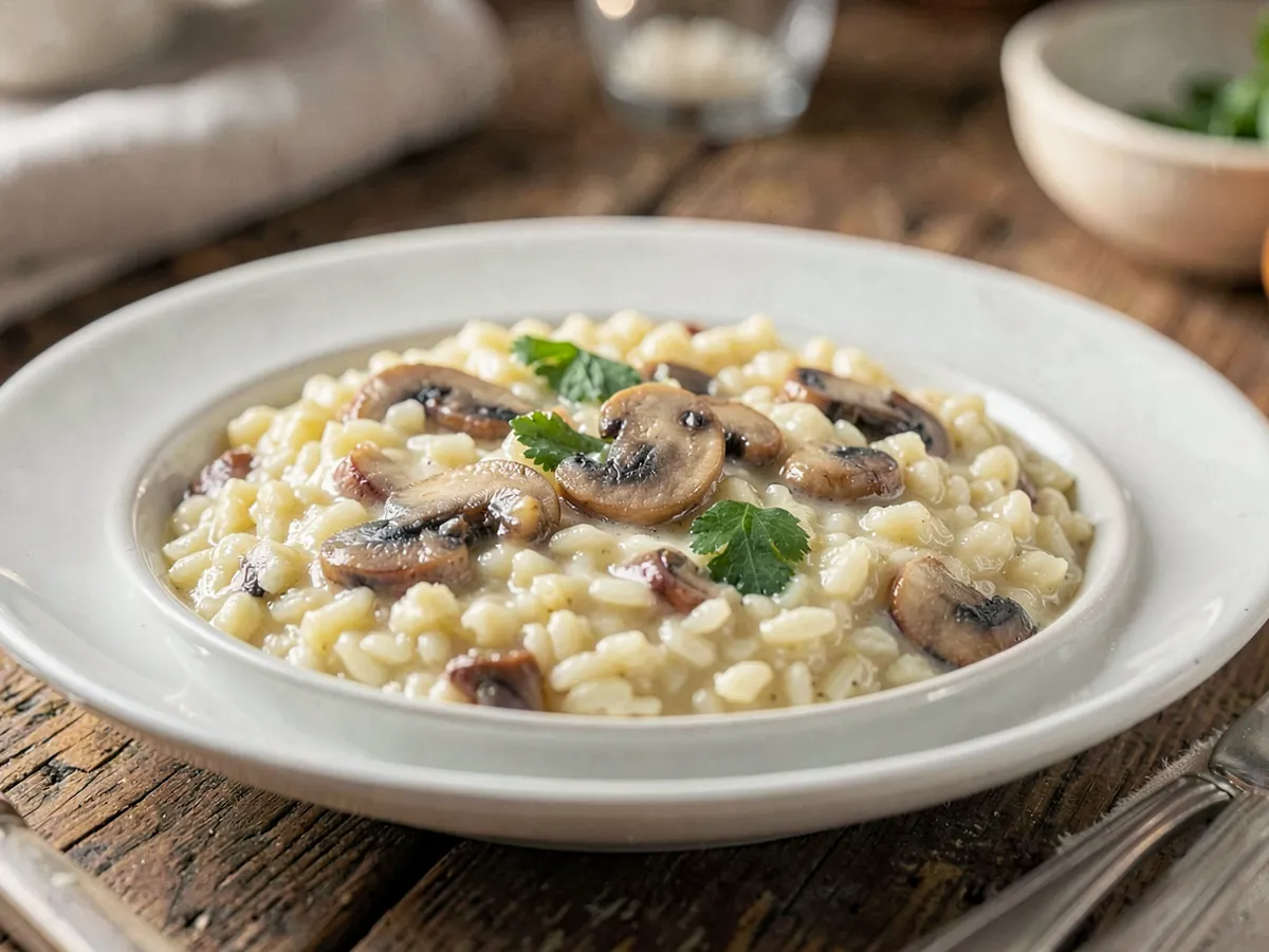 Microwave Mushroom Mug Risotto