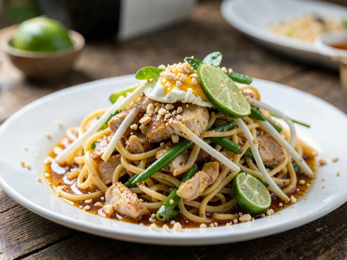 Pad thai de pollo