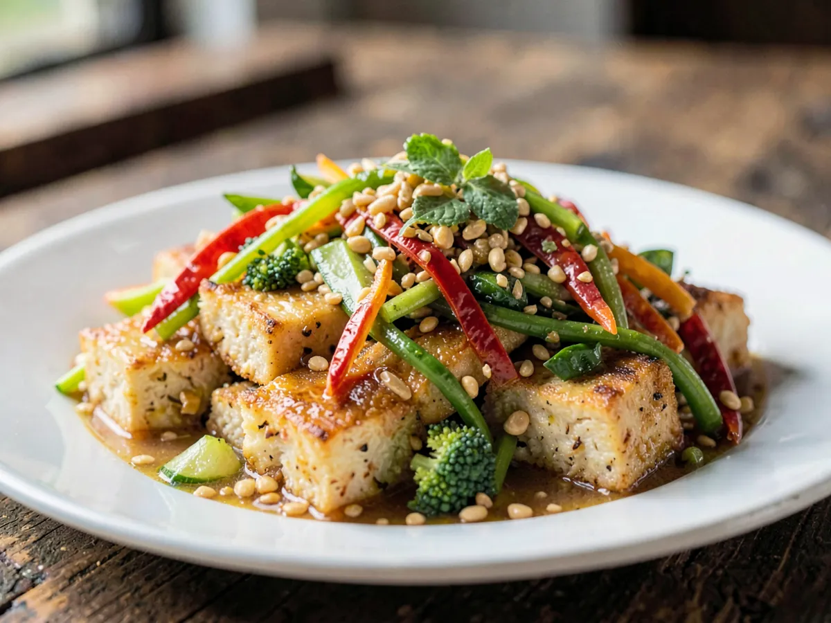 Thai Peanut Tofu Stir-Fry