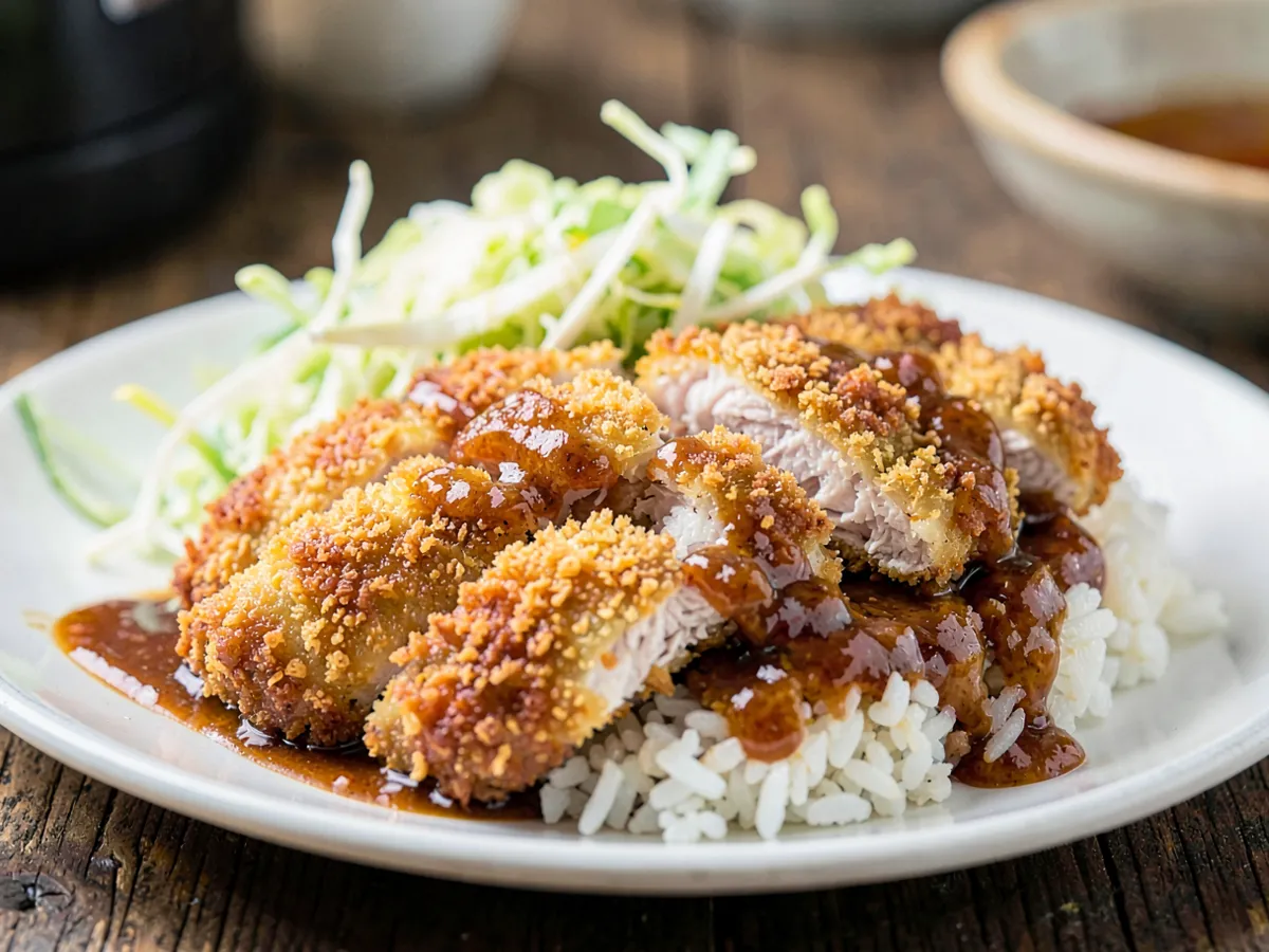 Pollo katsu en freidora de aire