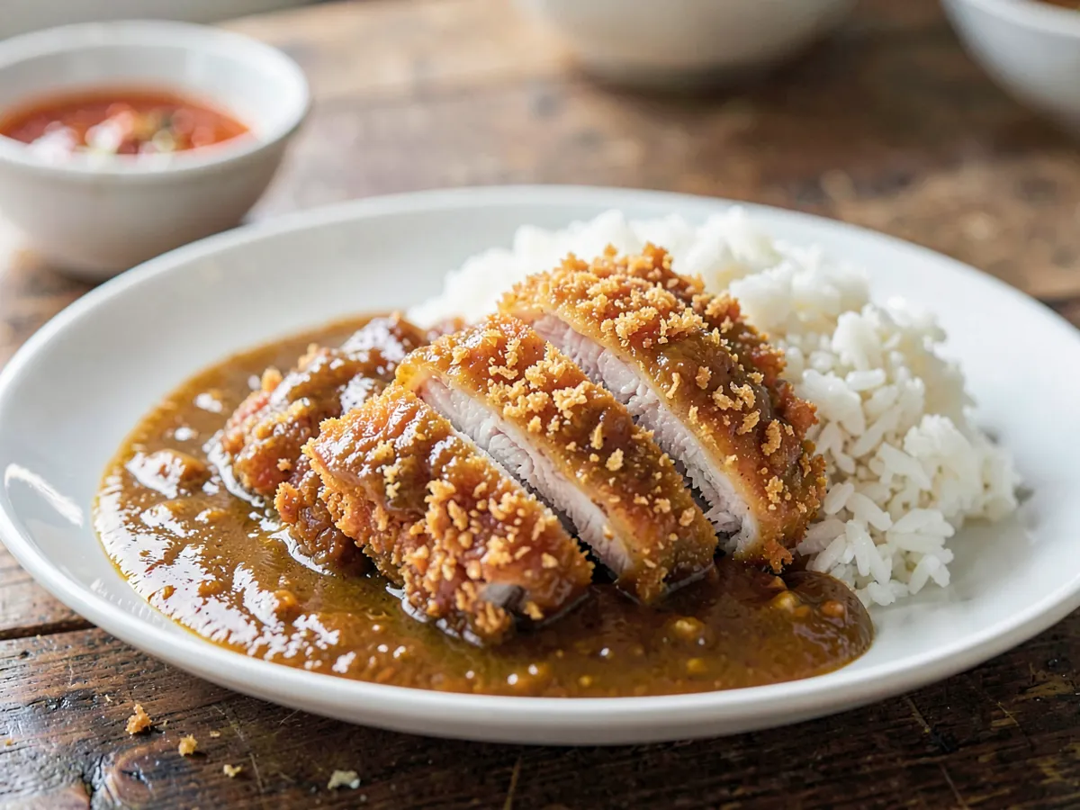 Curry de pollo katsu