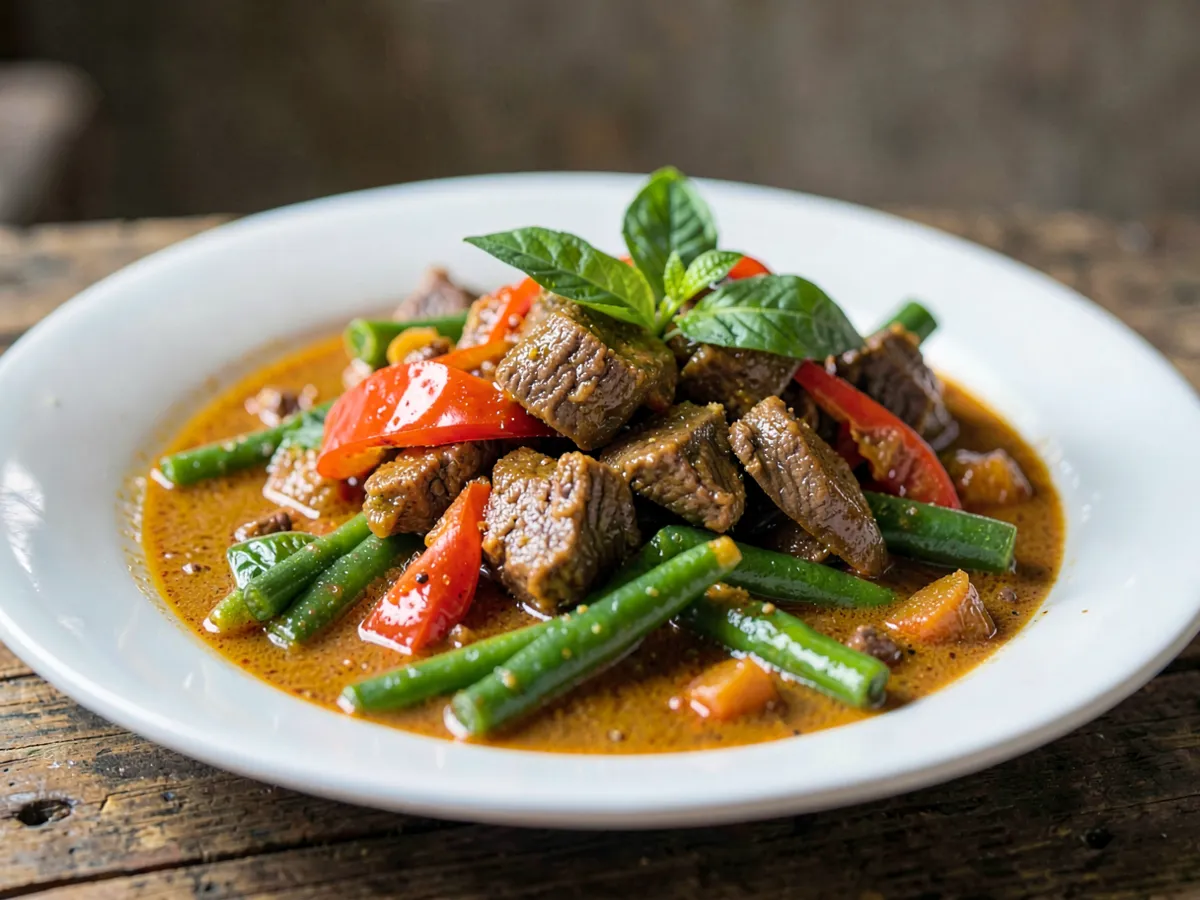 Thai Red Curry with Beef (Gaeng Phed)