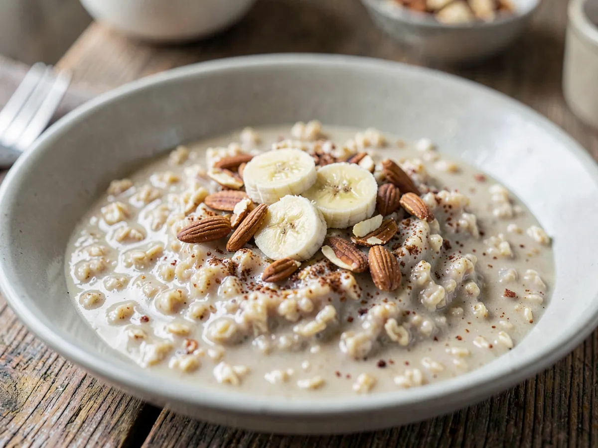 Creamy Almond Milk Oatmeal Porridge