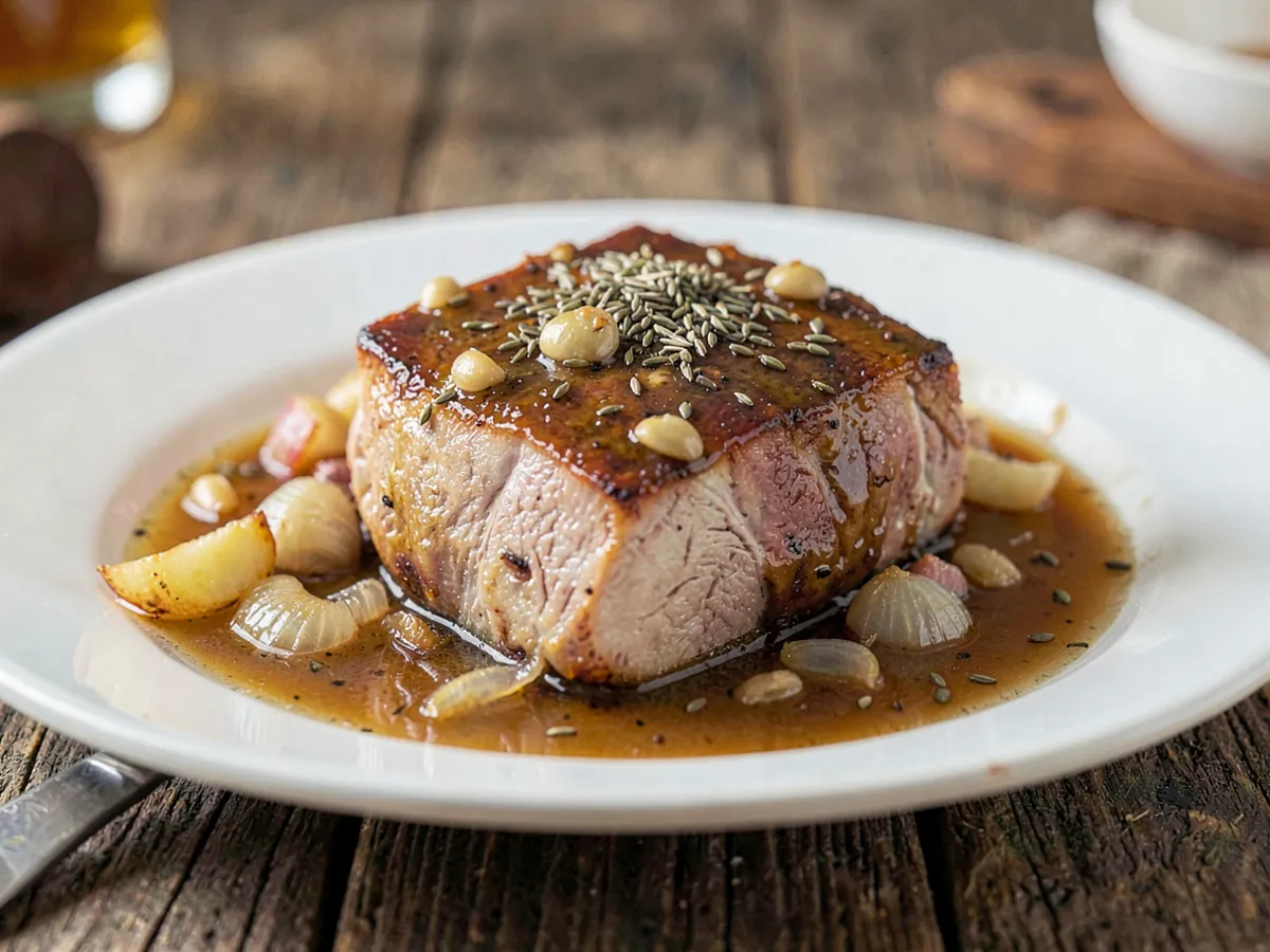 Apple Juice Braised Pork Shoulder