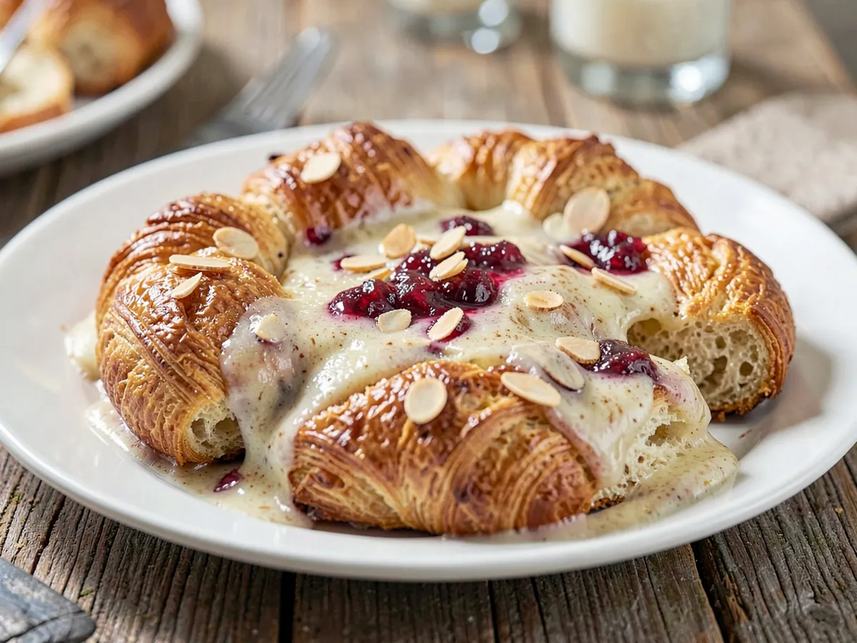 Baked Croissant French Toast Casserole
