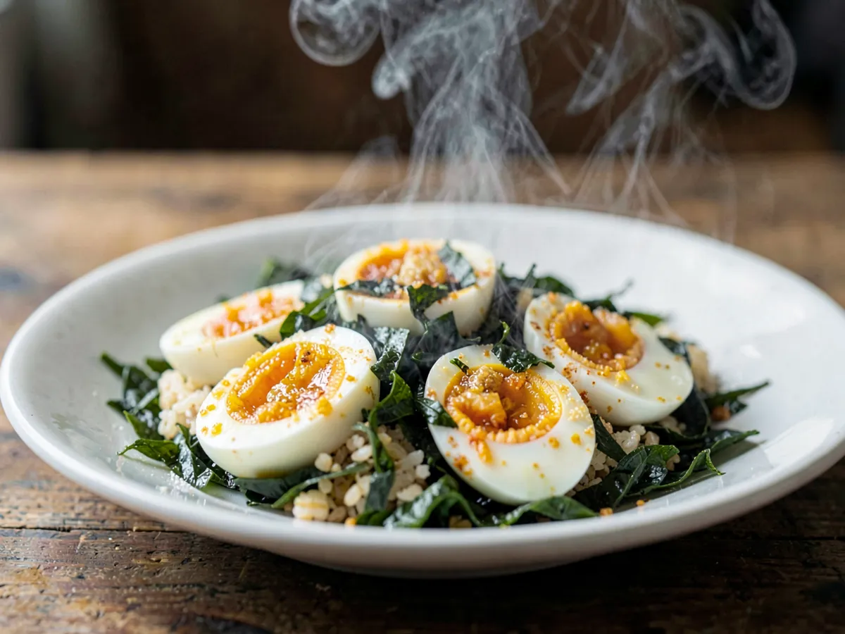 Green Tea Smoked Eggs