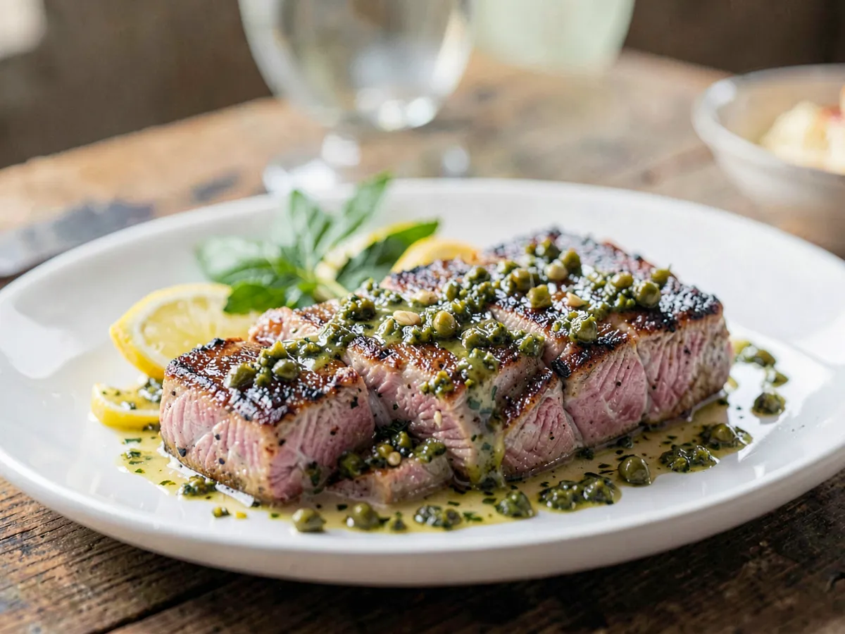 Grilled Tuna Steak Provençale