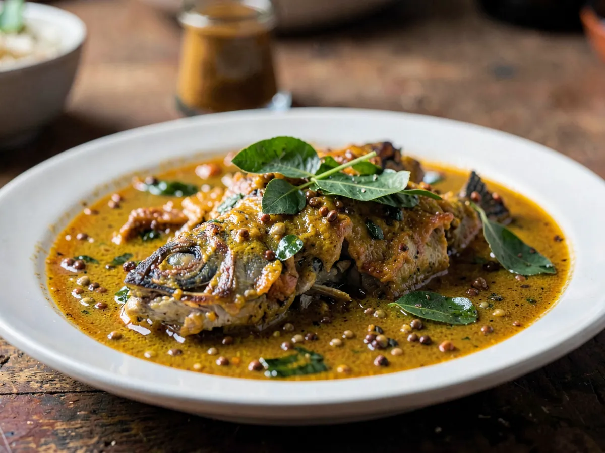 Kerala Fish Curry with Curry Leaves