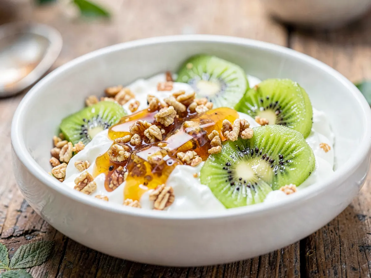 Kiwi and Honey Yogurt Breakfast Bowl