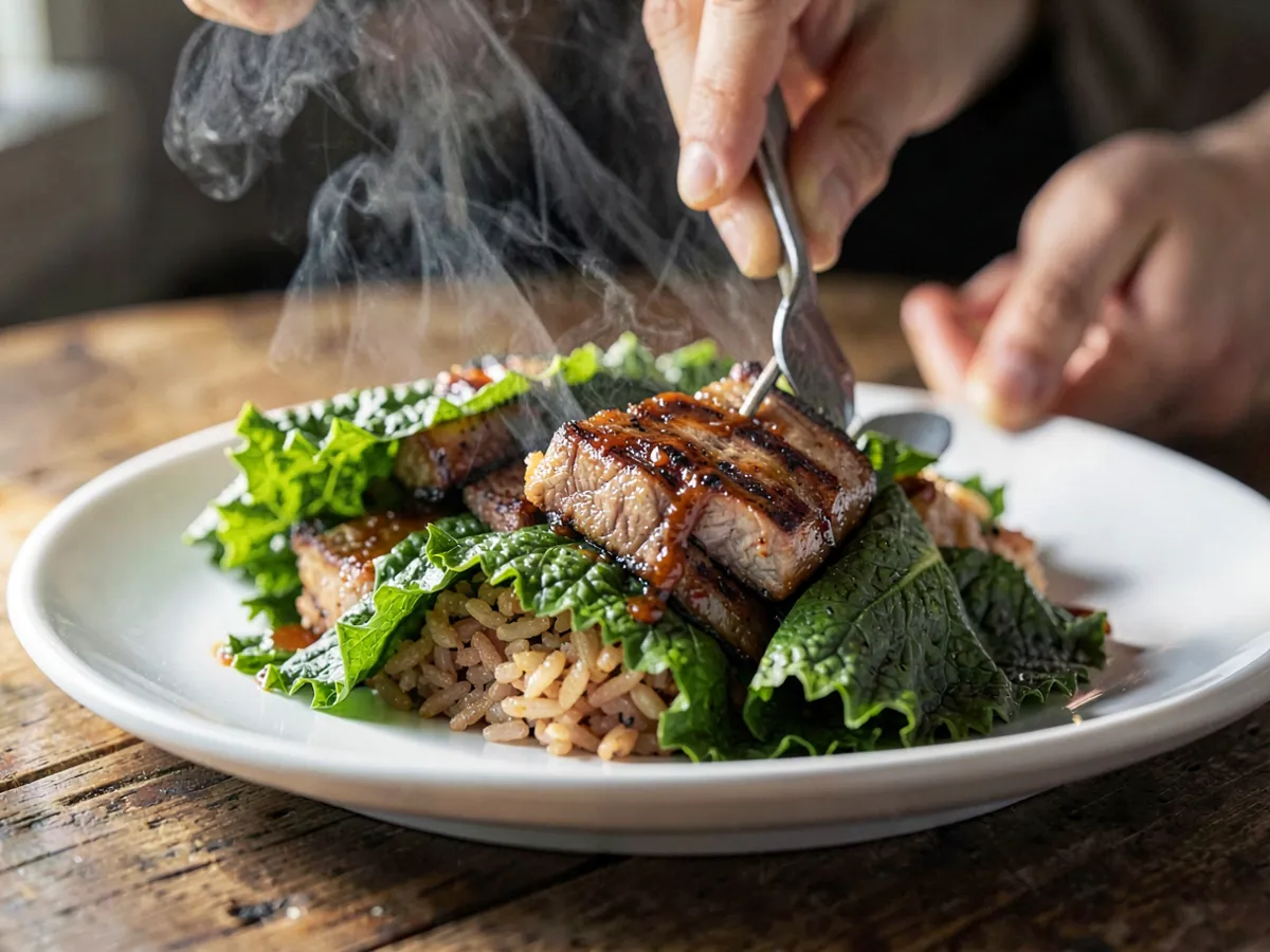 Korean Grilled Short Rib Perilla Wraps