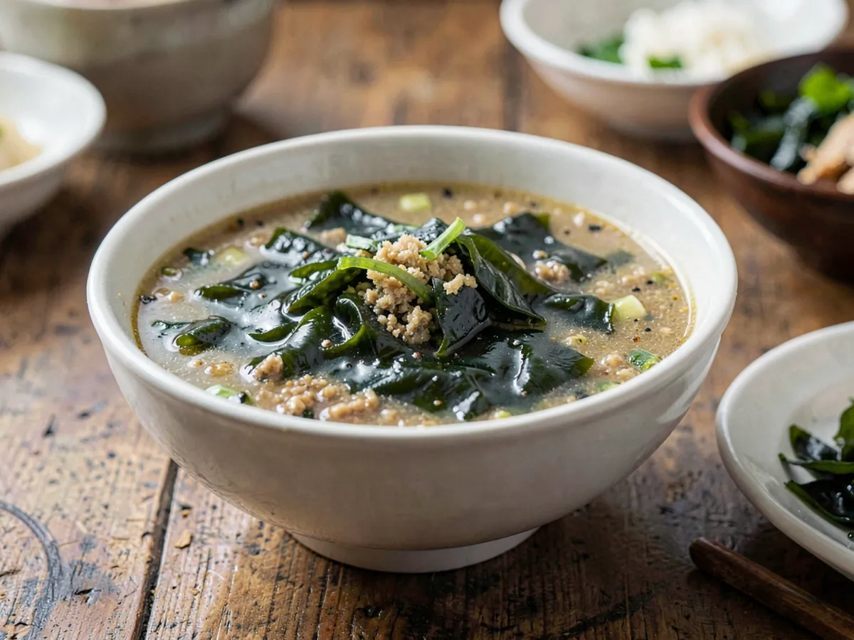 Sopa coreana de algas (Miyeok-guk)