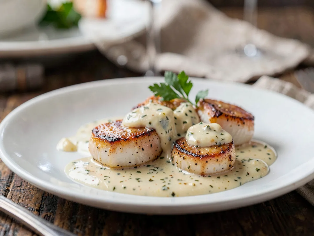 Pan-Seared Scallops in Garlic Butter Sauce