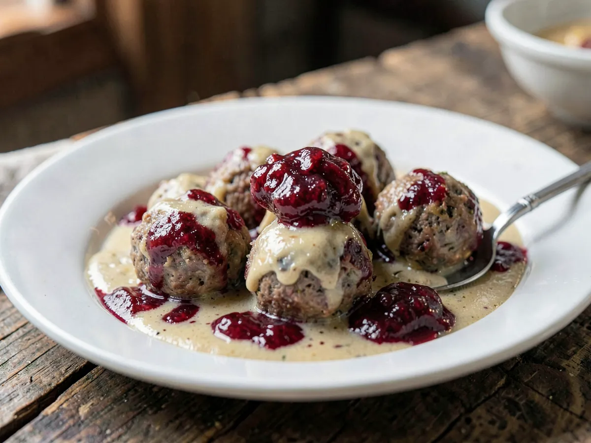Swedish Meatballs with Lingonberry Jam