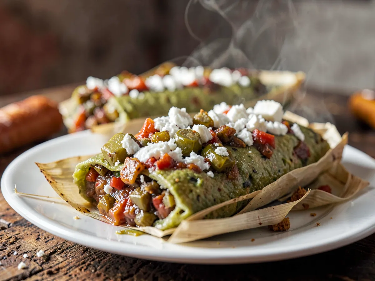 Tamales Verdes in Corn Husks