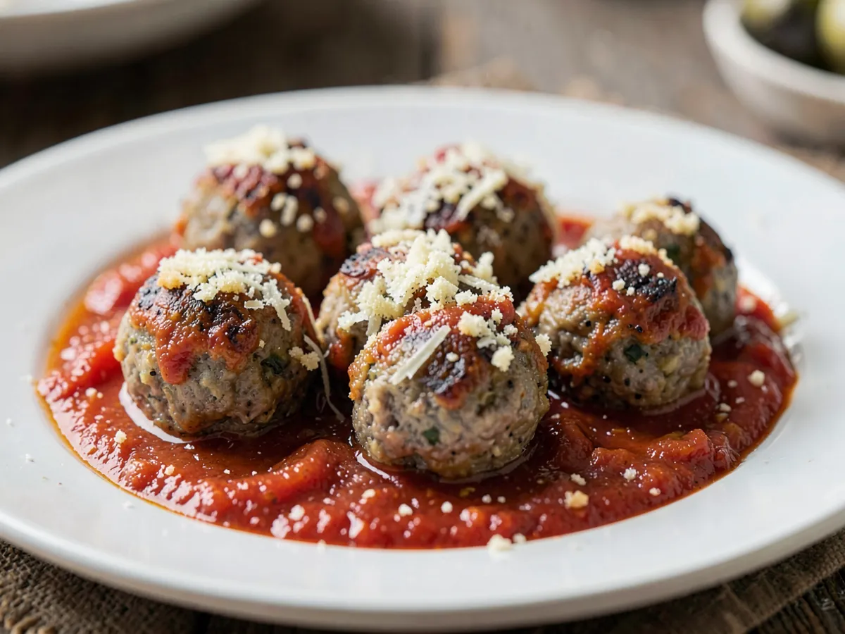 Italian Veal Meatballs in Tomato Sauce