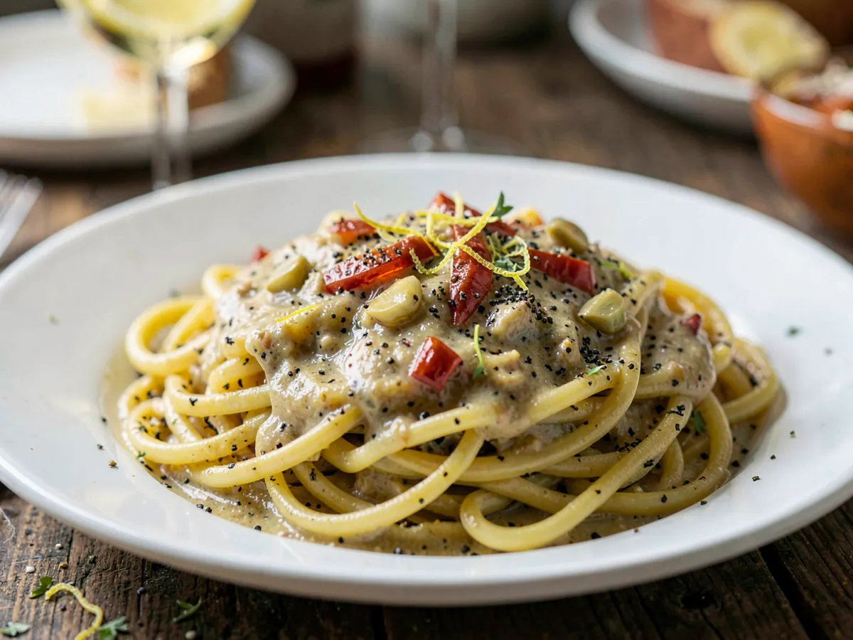 Creamy Nutritional Yeast Spaghetti