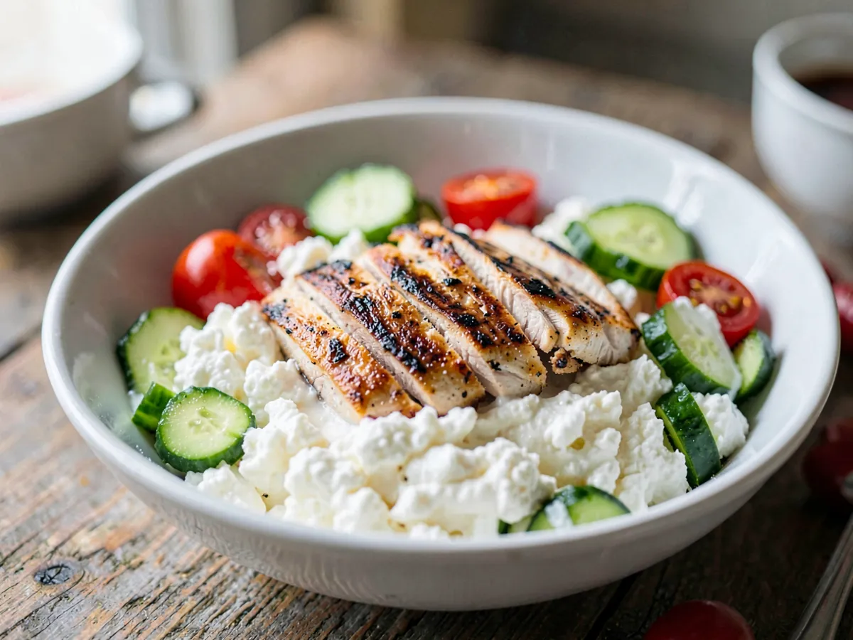 High-Protein Cottage Cheese Chicken Bowl