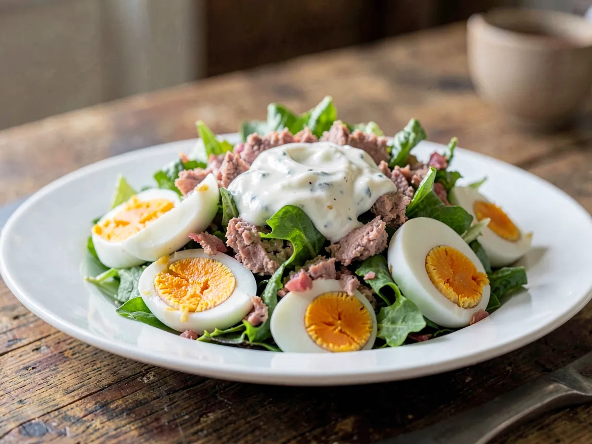 Egg and Tuna Protein Salad