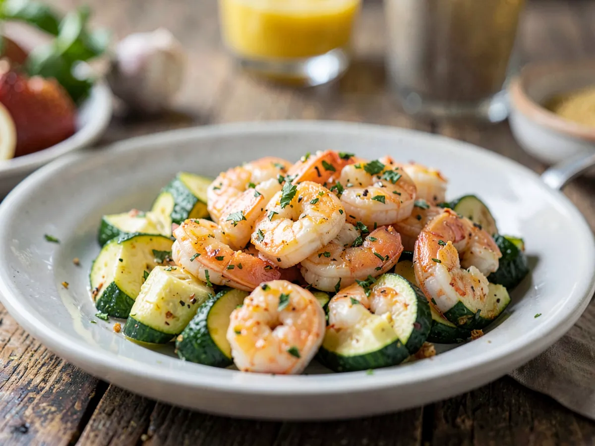 Garlic Shrimp and Zucchini Skillet
